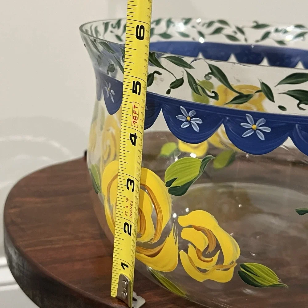 Vintage Tracy Porter Hand-Painted Large Glass 10